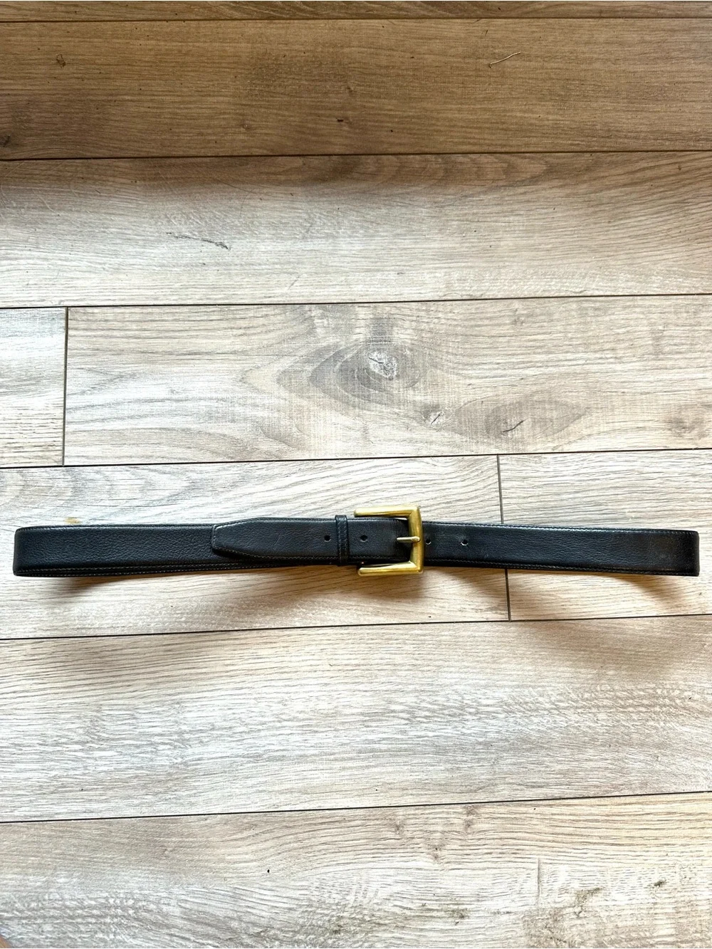 YSL Minimalist Belt in Leather and Brass - Vintage